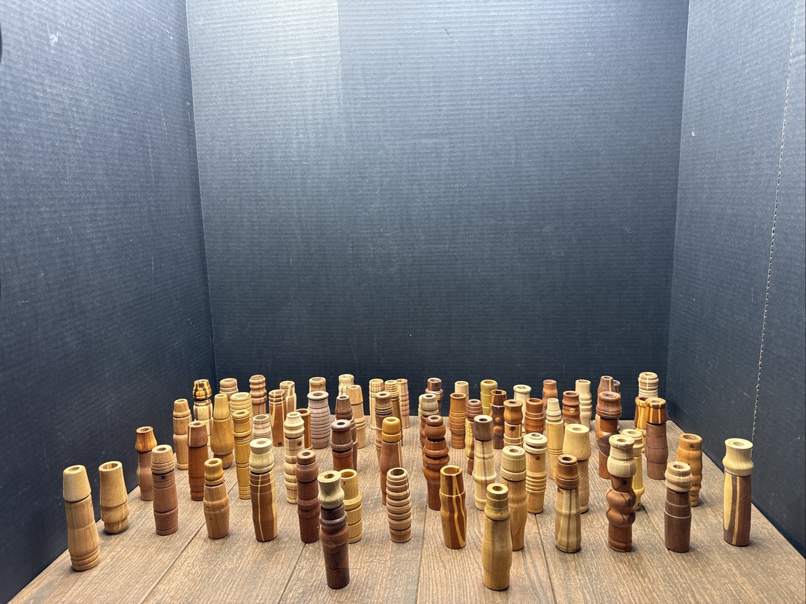 Lot Of 68 Wooden Duck Calls Bodies And 38 Stoppers ONLY No Insides