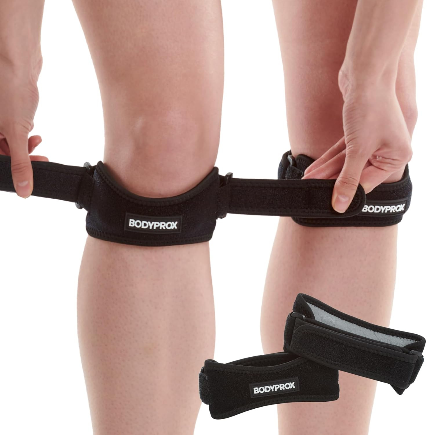 Patella Tendon Knee Strap 2 Pack Adjustable Pain Relief Brace for Running