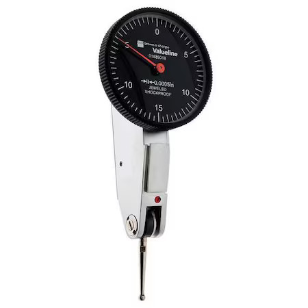 Tesa Brown & Sharpe 01889018 Dial Test Indicator, Swl Hd, 0 To 0.030 In