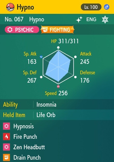 Pokemon Scarlet and Violet 6iv Shiny Max EV Hypno