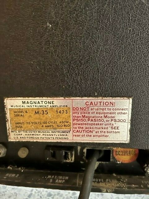 Magnatone M35 solid state amp 