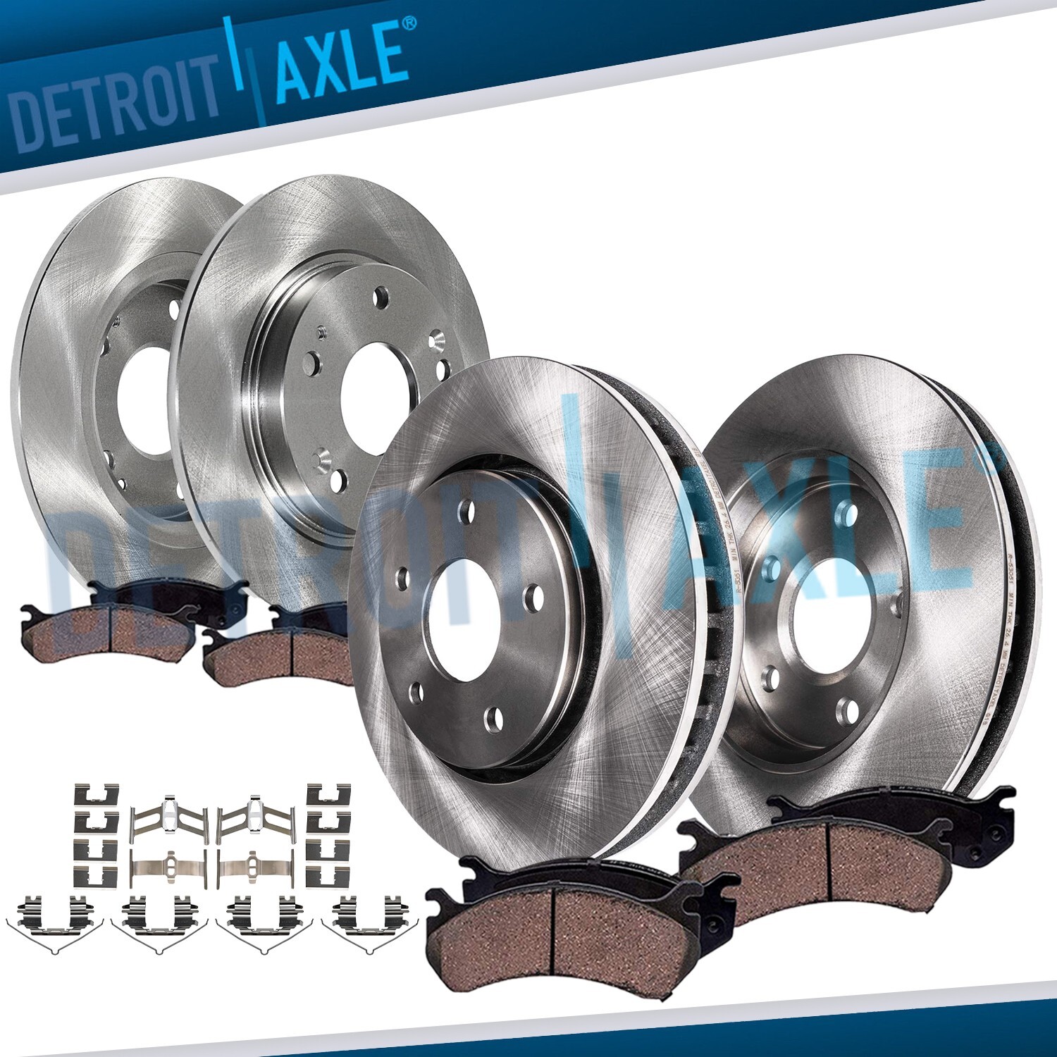 8pc Front Rear Disc Brake Rotors Ceramic Brake Pads for 2011 - 2015 Honda CR-Z