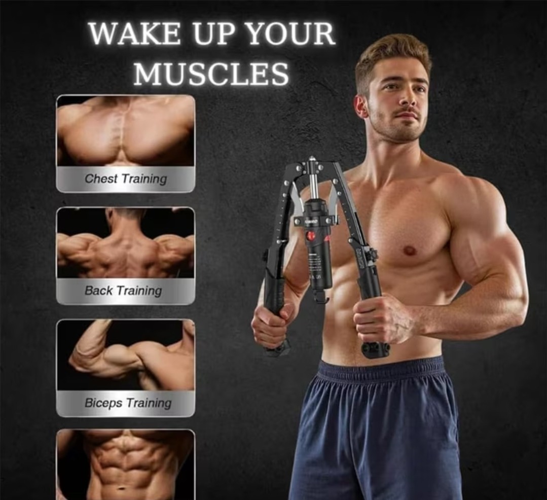 Twister Arm Trainer, 3 in 1 Hydraulic Power Chest Workout Equipment with Ab R...
