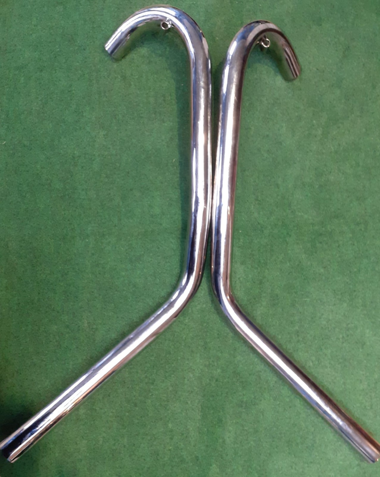 Swept back exhaust pipes for BSA A10, SWINGING ARM  1958 on - Made in England