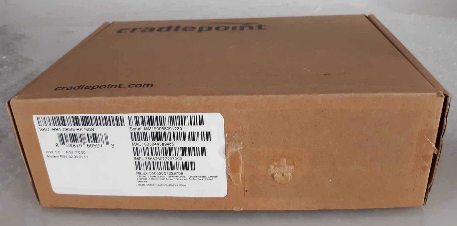 Cradlepoint CBA850 Mobile Broadband Router NEW *OPEN BOX*