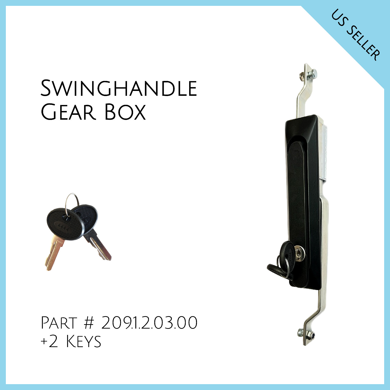 Swinghandle Gear Box + 2 Keys Part # 209.1.2.03.00