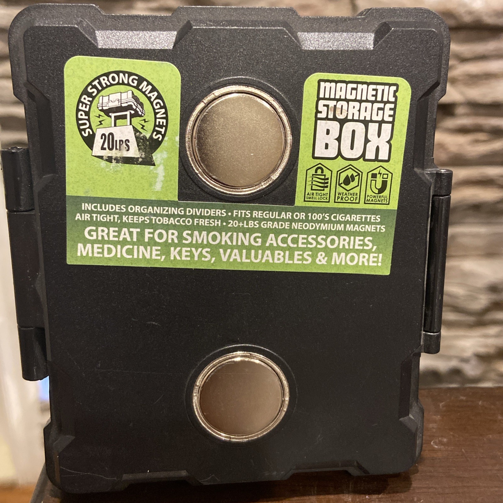 Magnetic Airtight/Waterproof Storage Box W/ Dividers