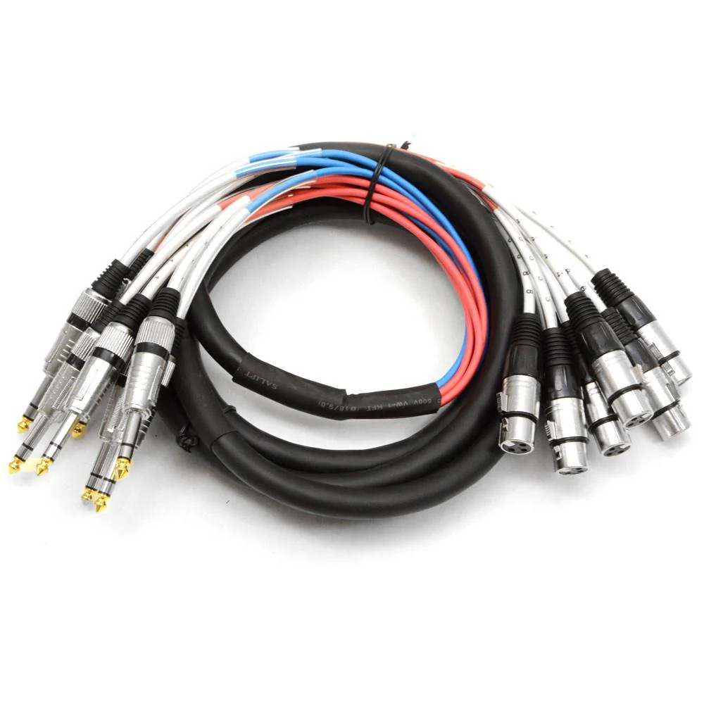 8 Channel 10ft TRS to XLR Female Cable Snake