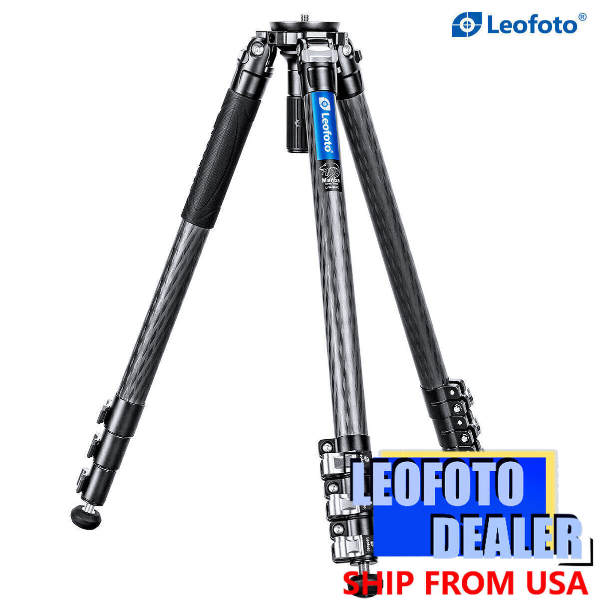 Leofoto LVM-324C 4-Section Carbon Fiber Video Tripod with 75mm Bowl