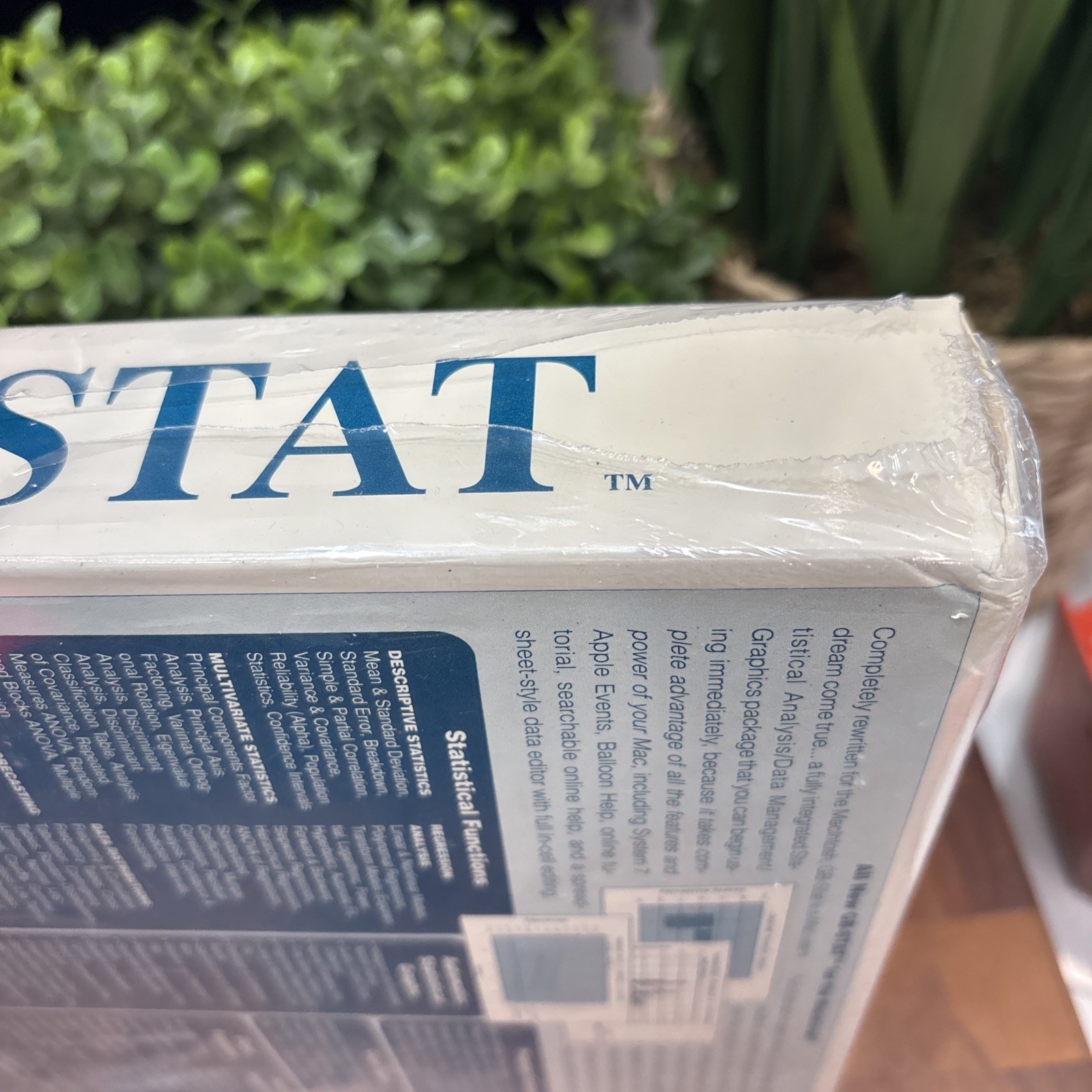 Vintage GB-STAT Macintosh Statistical Software Sealed Mac Big Box