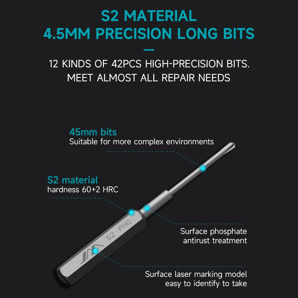 🚀Precision Screwdriver Set 56 Pieces including 42 Bits