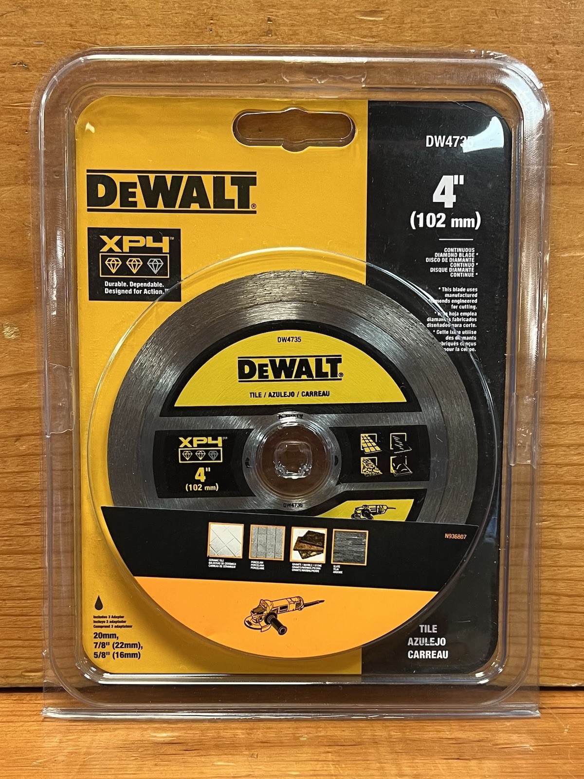 DEWALT XP4 DW4735 4" Continuous Rim Premium Tile Blade