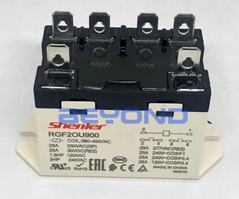 1PC New For Shenler High-power Relay RGF20U900 380-400VAC 25A (RGF2OU900)