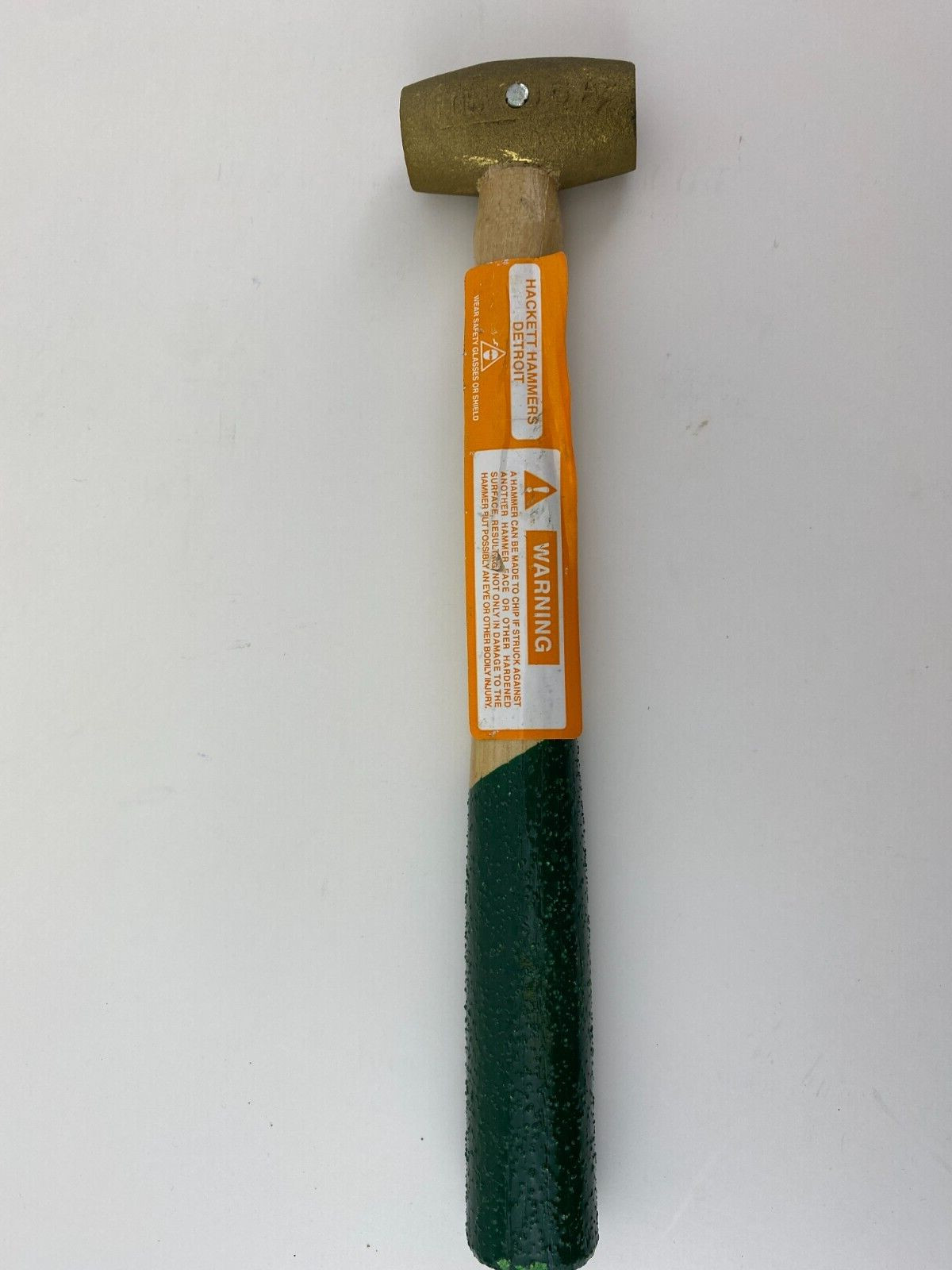 Hackett Brass 0.5BH Brass Head Hammer,1/2 Lb, 2" Head Length,Hickory Wood Handle