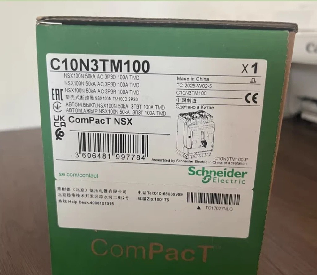 1PC New Schneider C10N3TM100 Molded Case Circuit Breaker In Box #