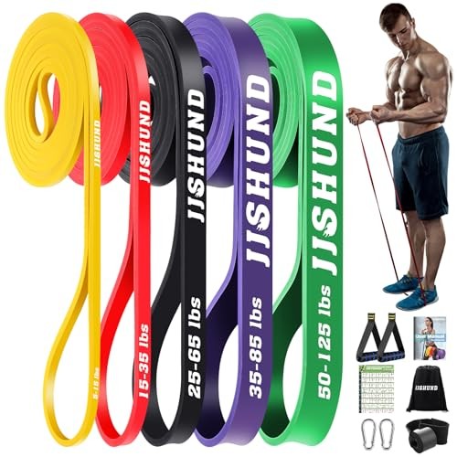 Resistance Bands Set, Pull Up Assistance yellow, red, black, purple, green