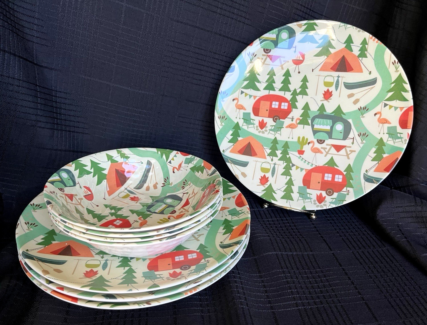 RV Camping Melamine Plates and Bowls The Spring Shop "Great Outdoors"