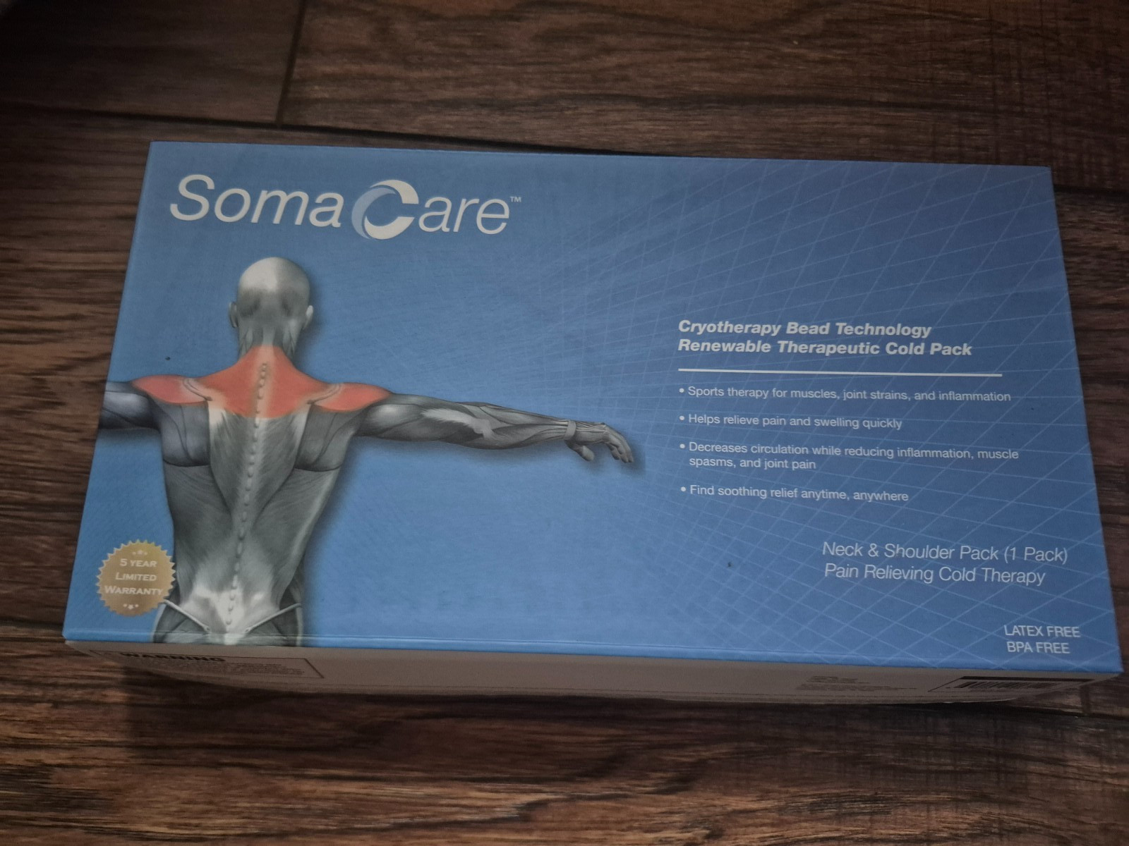 SOMA CARE Neck and Shoulder  PACK CRYPTHERAPY THERAPEUTIC COLD PACK NIB