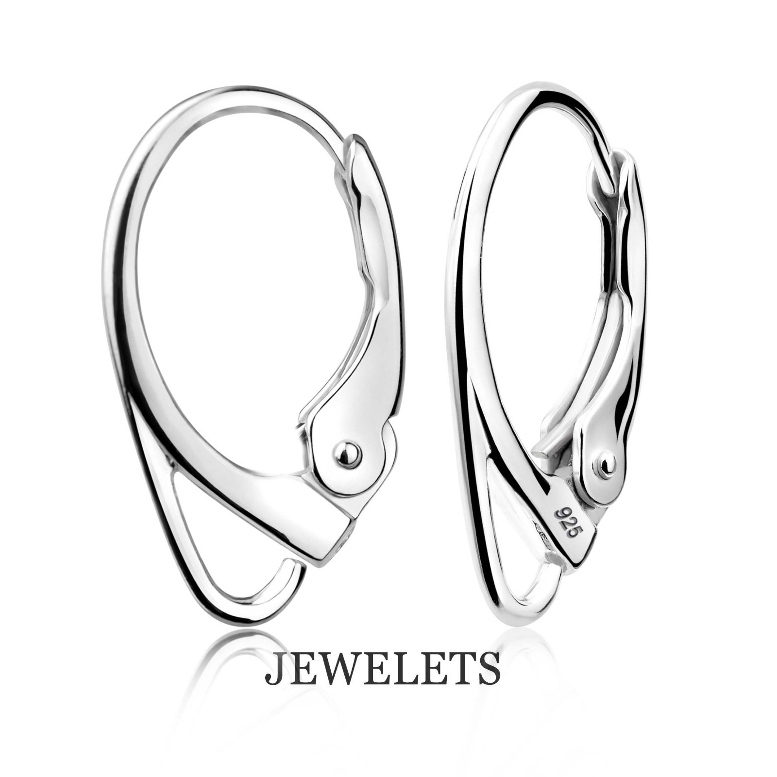 Silver Lever Back Earring Closures – 1 Pair | Hypoallergenic DIY Jewelry Finding