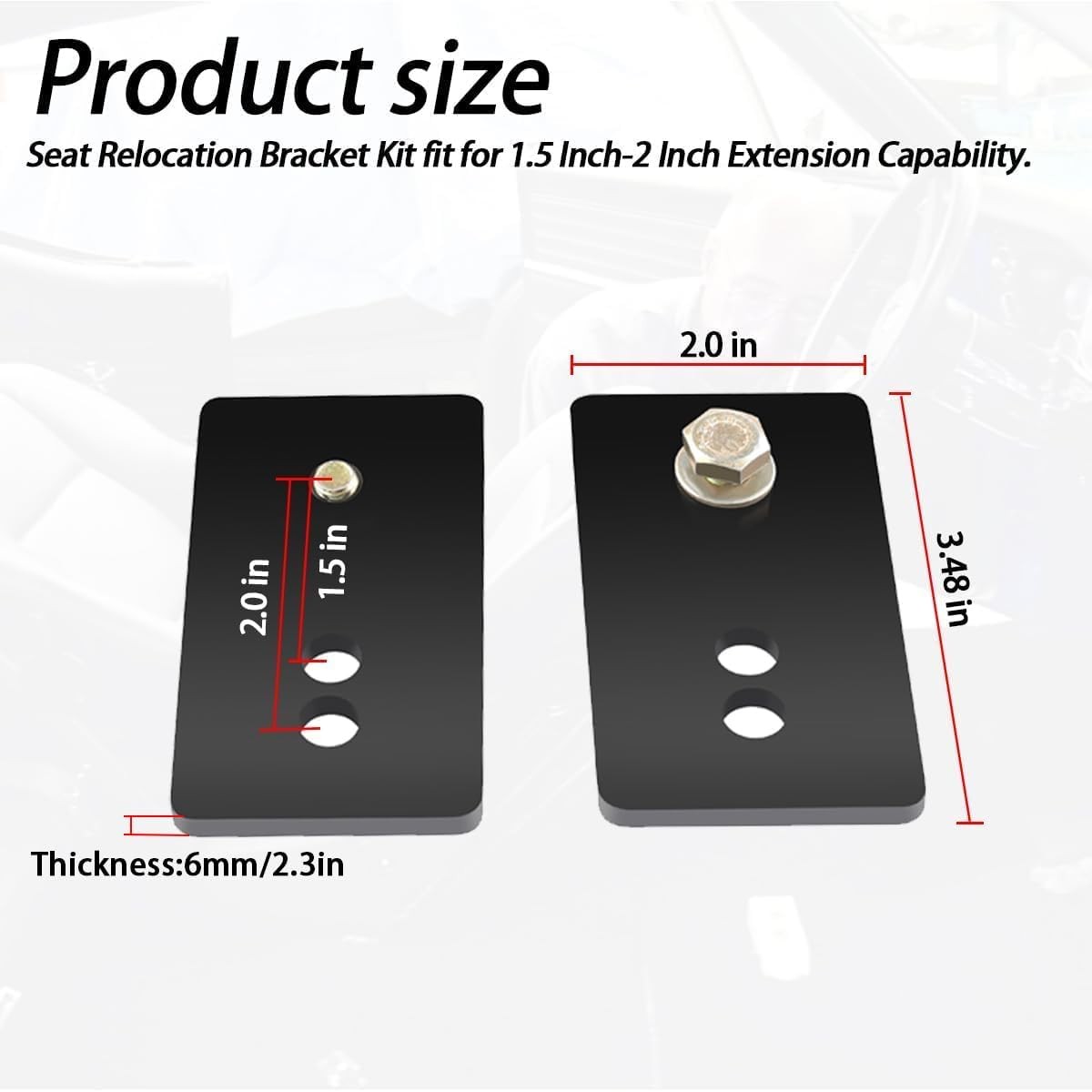 Seat Relocation Brackets/Seat Relocation Brackets Kit Compatible with 1967-2002