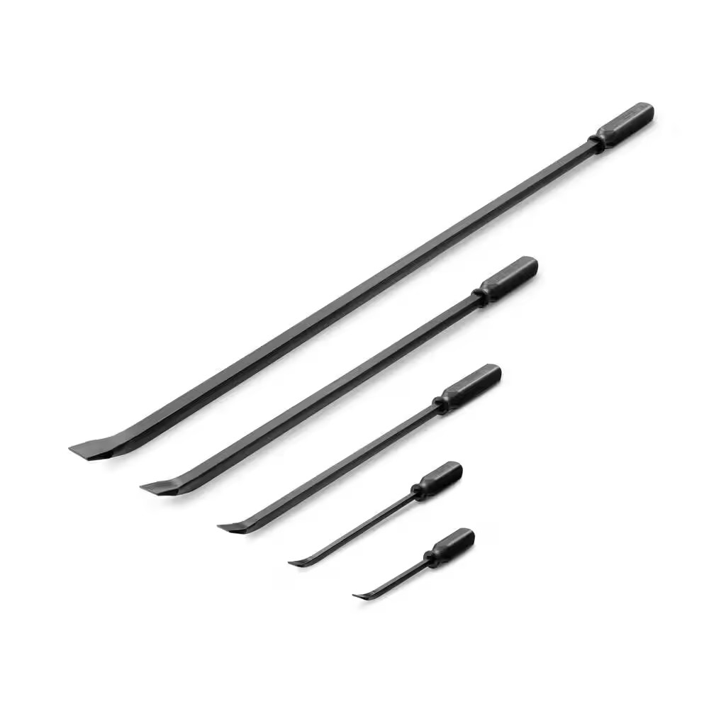 12, 17, 25, 36 and 45 In. Angled End Handled Pry Bar Set (5-Piece)