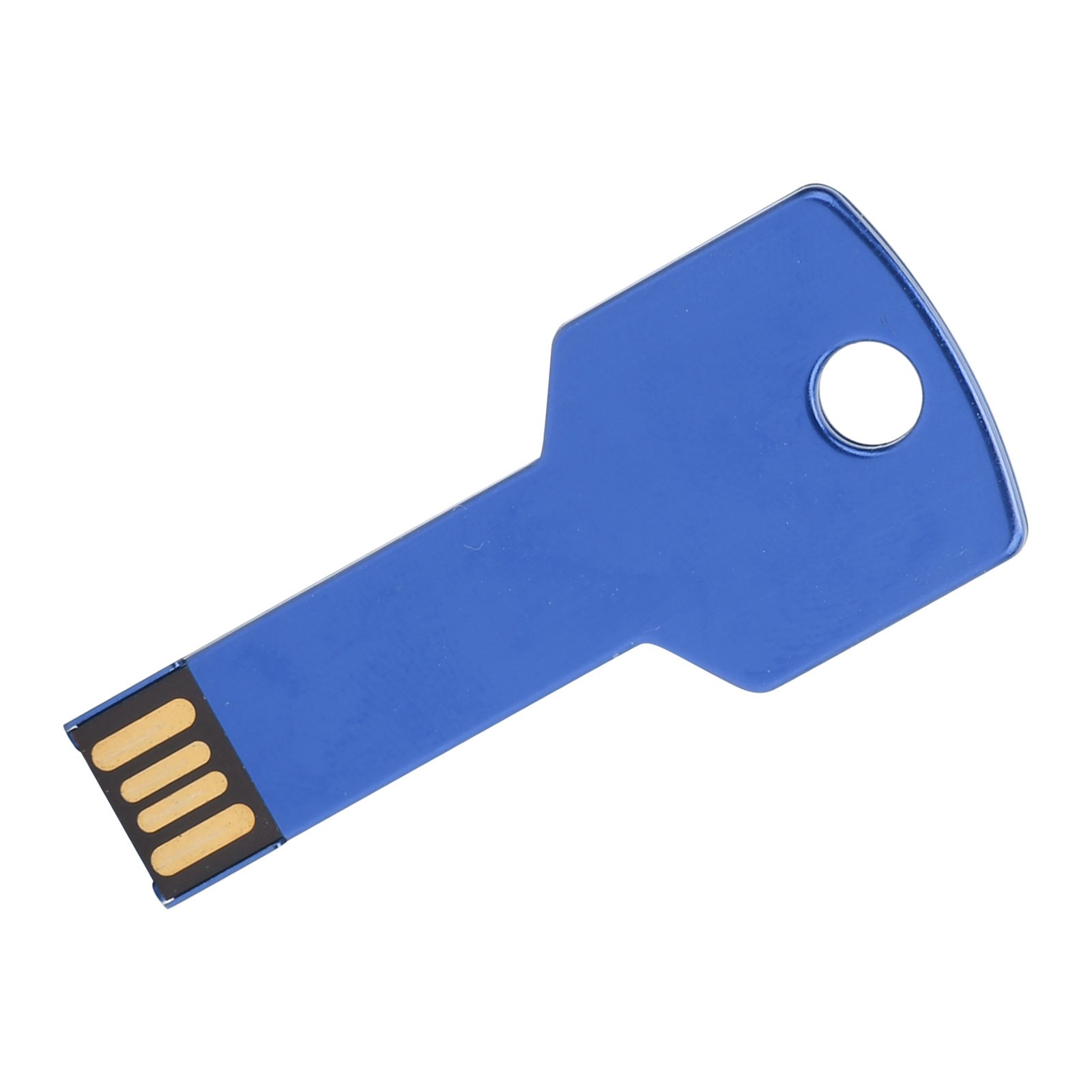 Blue USB Flash Drive Key Shape USB Memory Disc Plug And Play U Disc For Com QBUU