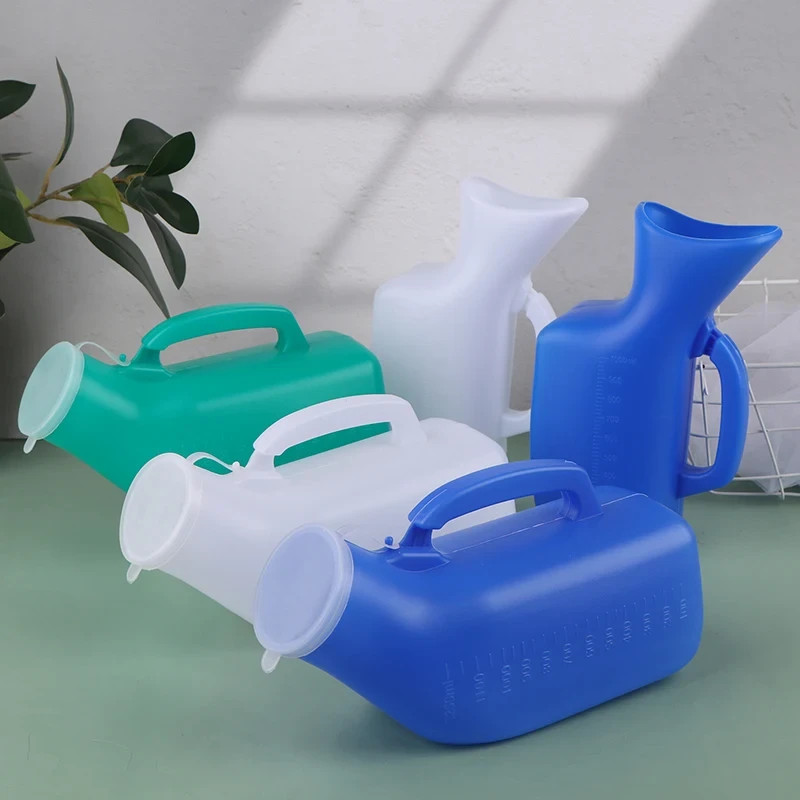 Urinals Bottle for Women and Men with Lid 1200ml portable plastic bedpan Bottle