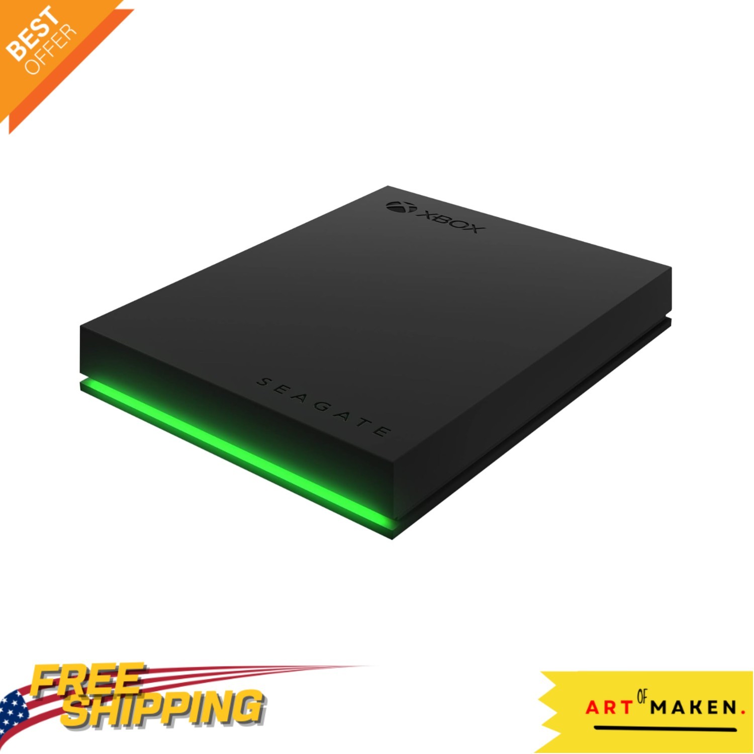 Portable 2TB Xbox Certified Game Drive with Built-in LED - Elevate Your Gaming