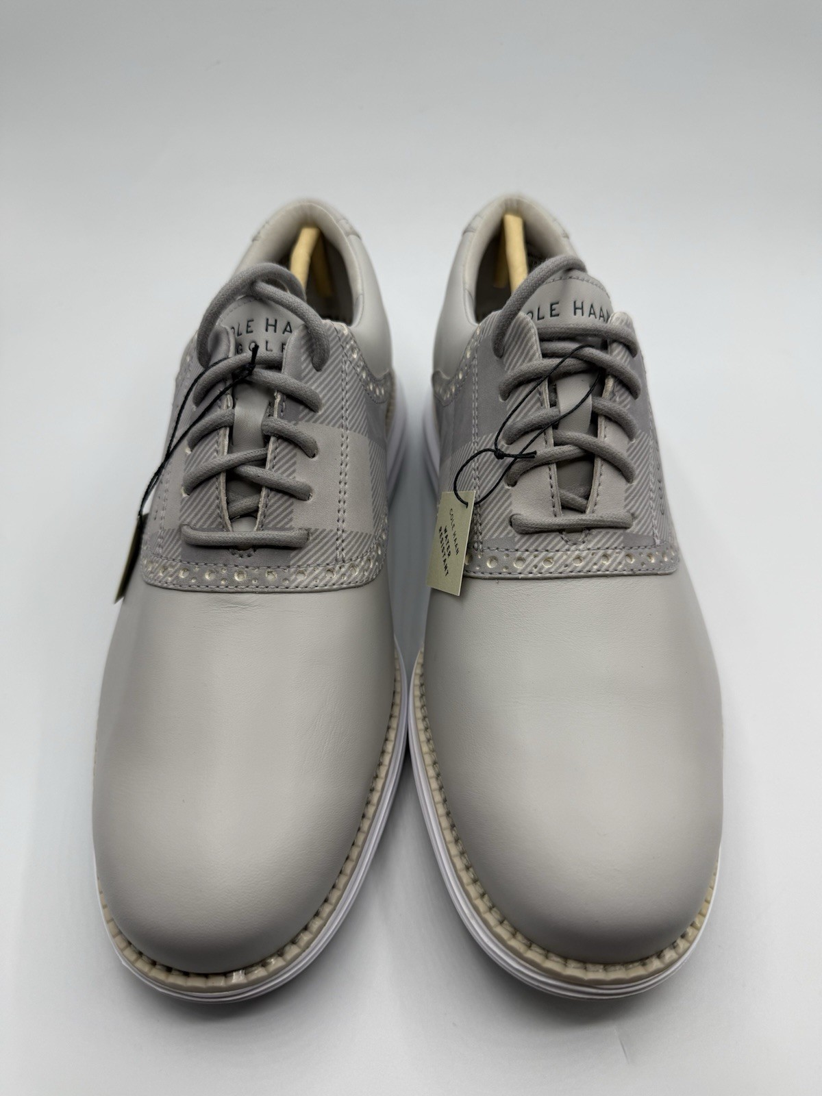 Cole Haan ZeroGrand OG Tour Golf Cleats Waterproof C37137 Silver Shoes