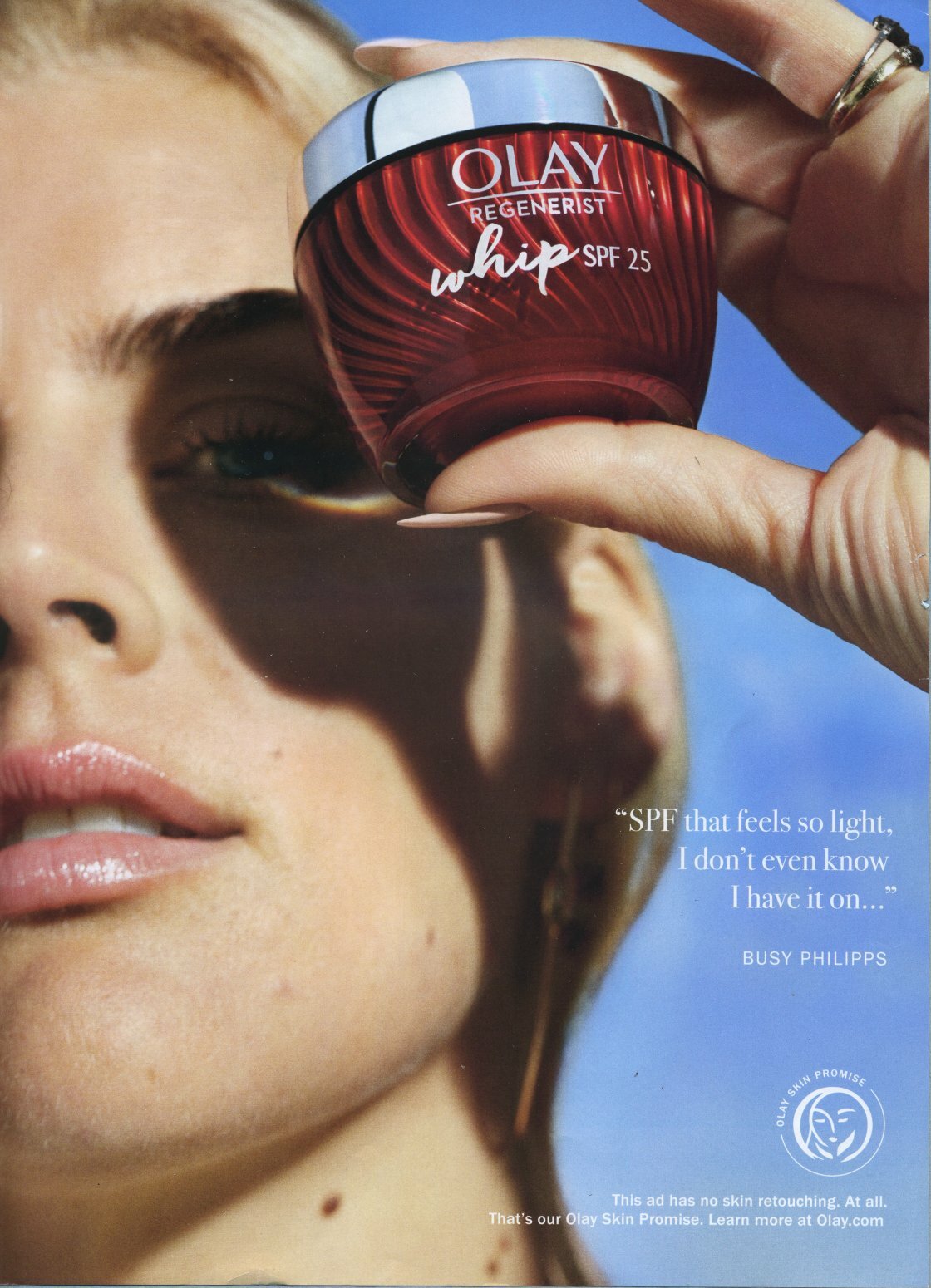 Original Magazine ad Actress Busy Philipps for Olay Regenerist