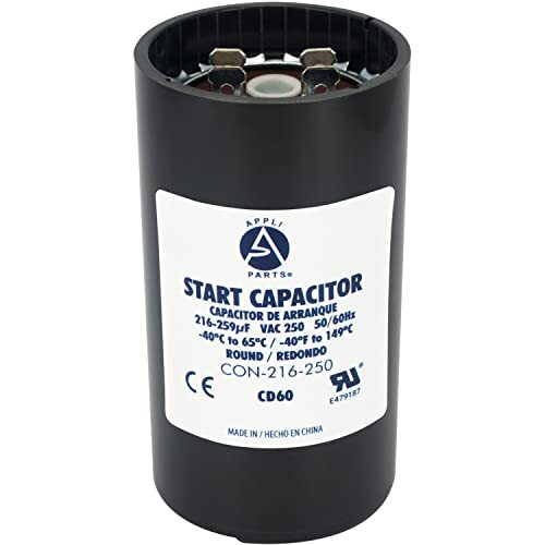 Motor Start Capacitor 216-259 Mfd 250 VAC Universal Fit Electric Motor Use