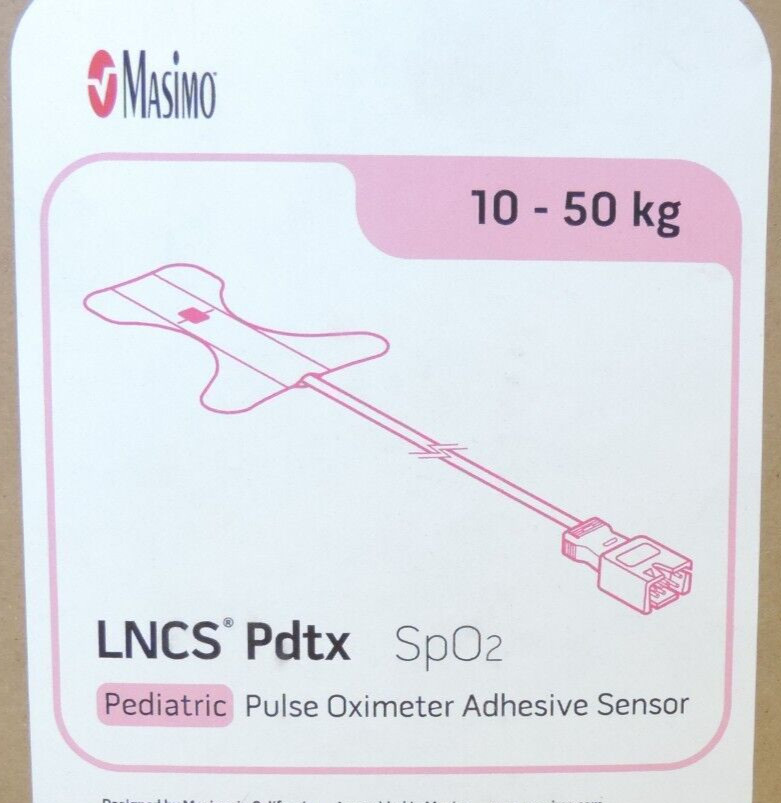 Masimo 1860 SpO2 Pediatric Pulse Oximeter Adhesive Sensor 10-50kg 20/BX Exp 2027