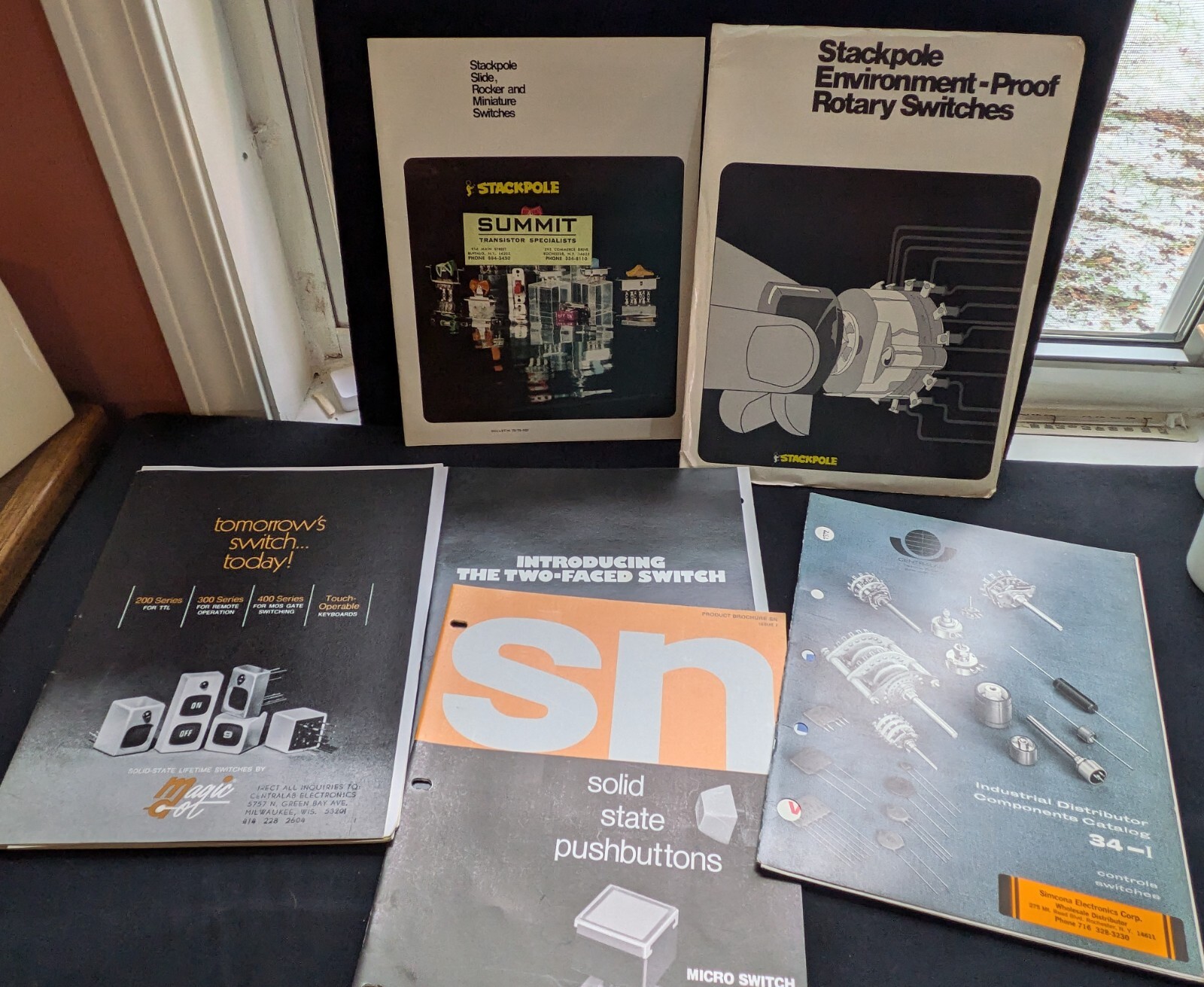 Nice Lot Vintage Manuals Electrical Assorted Switches Industrial Components 70's