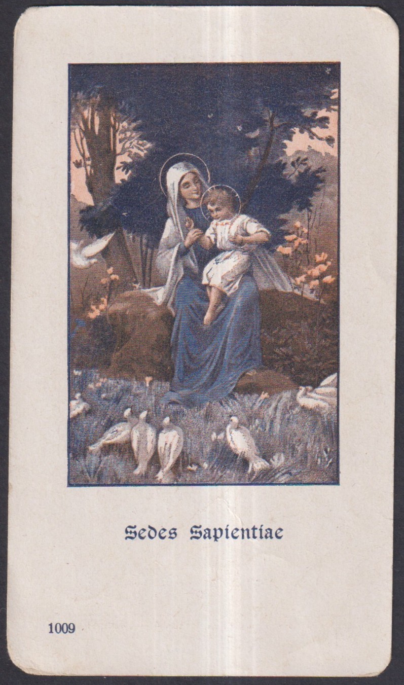 Holy card antique de la Virgin santino image pieuse estampa