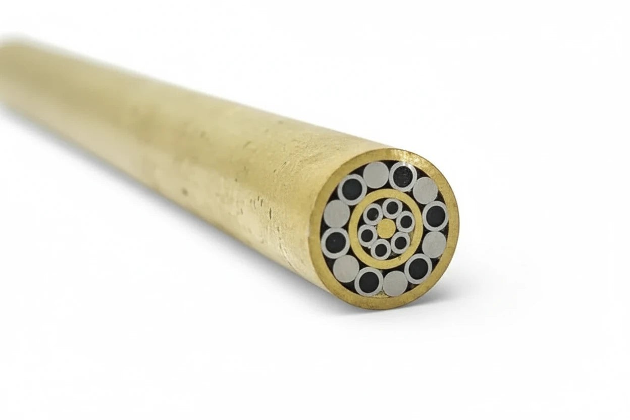 Mosaic Knife Handle Pin- 1/4" x 6"- Brass + SS- MP22