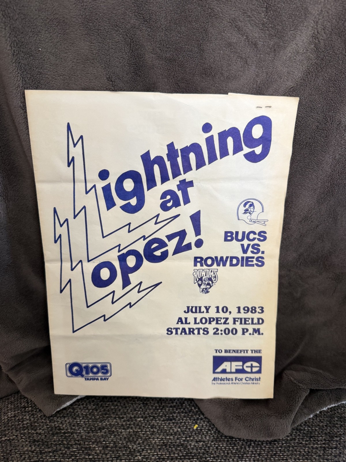 Lightning at Lopez Tampa Bay Buccaneers Tampa Bay Rowdies July 10 1983