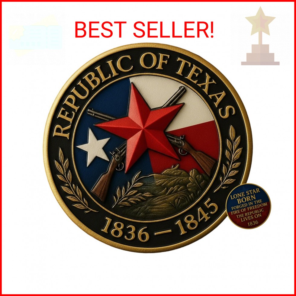 Republic of Texas Legacy Coin, Lone Star Texas Commemorative Challenge Coin, 183