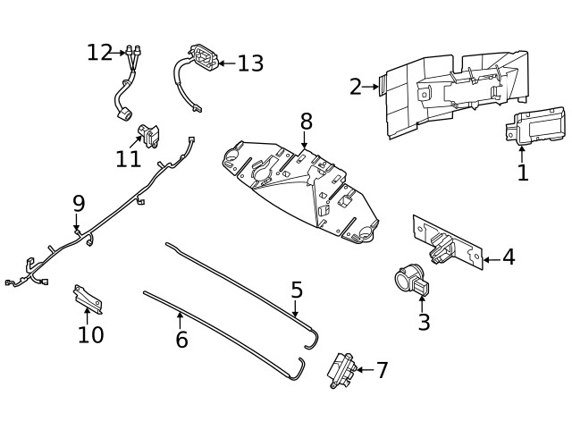 Genuine Nissan Blind Spot Detection System Warning Sensor Bracket 284H7-6TA2C