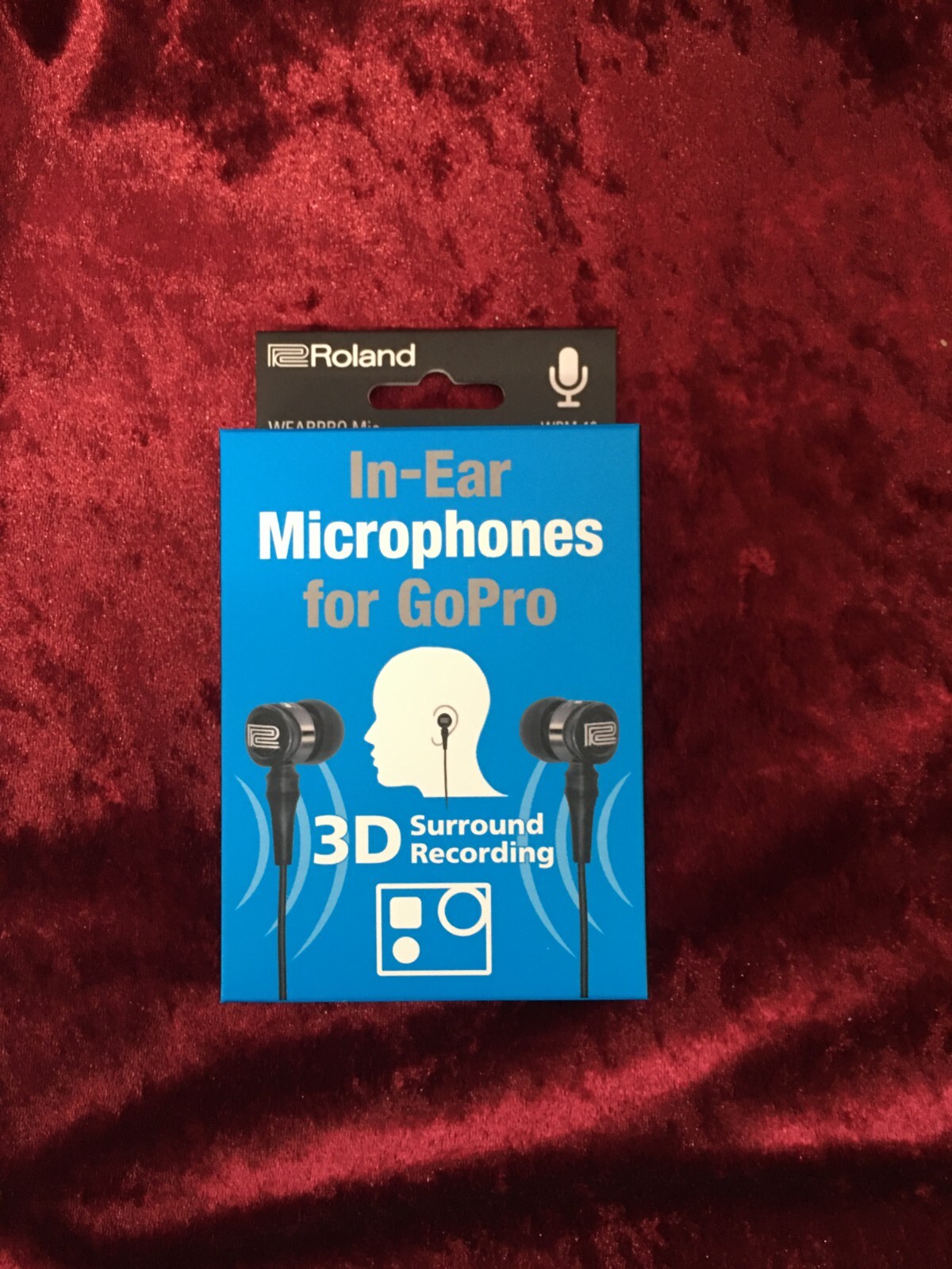 Roland WEARPRO Mic WPM-10 Wearable Binaural Stereo 3D Microphones for Gopro