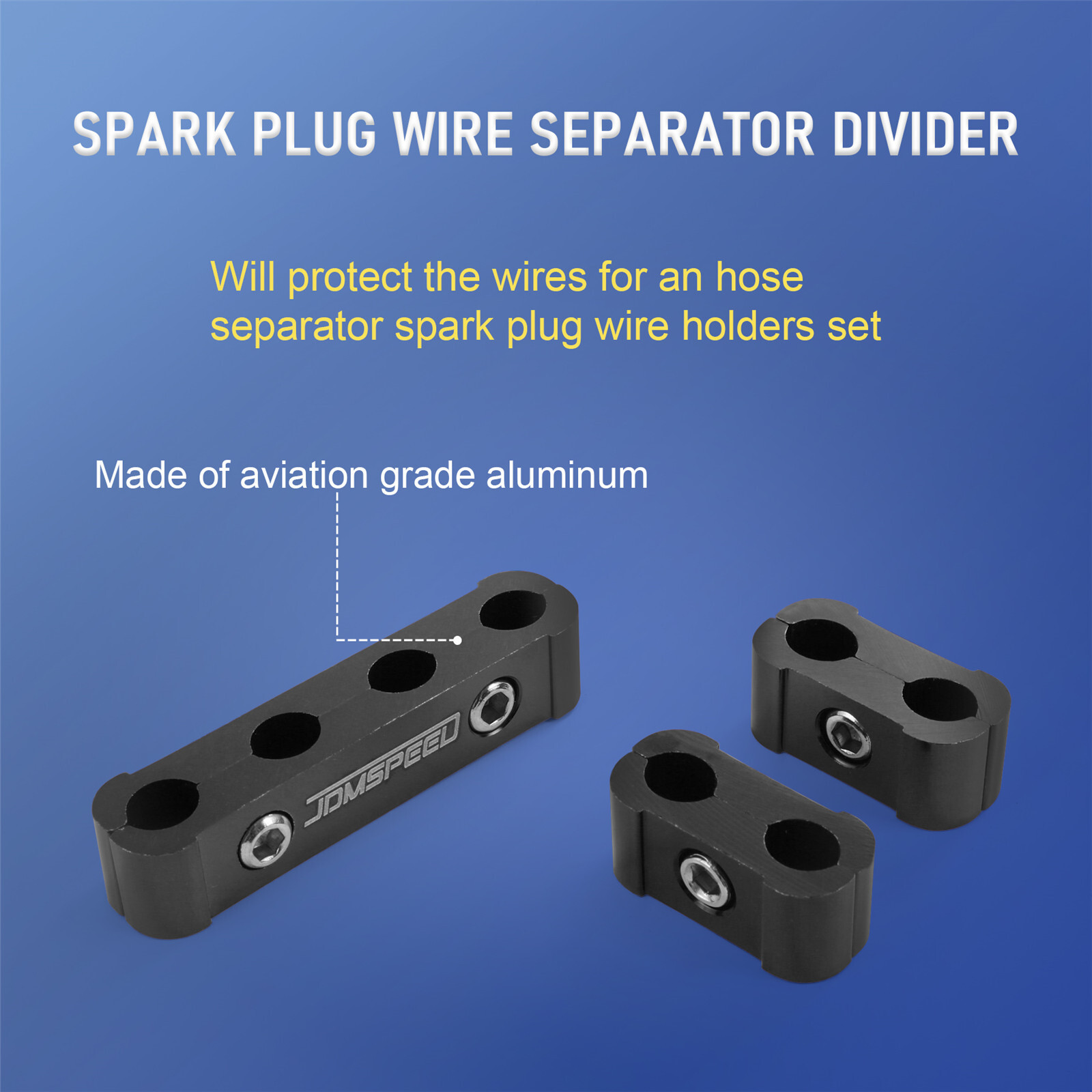 Black Aluminum Wire Separator Spark Plug Electrical Wire Divider For 8 9 10mm