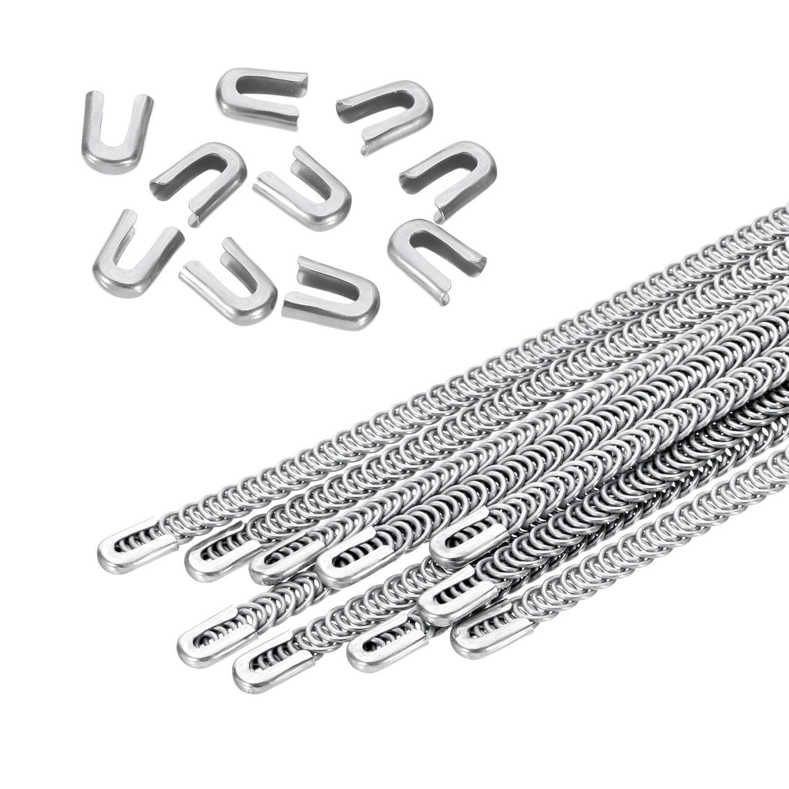 10 Pcs 8 Inch 304 Stainless Steel Corset Boning Spiral Metal Boning Kit (6mm)