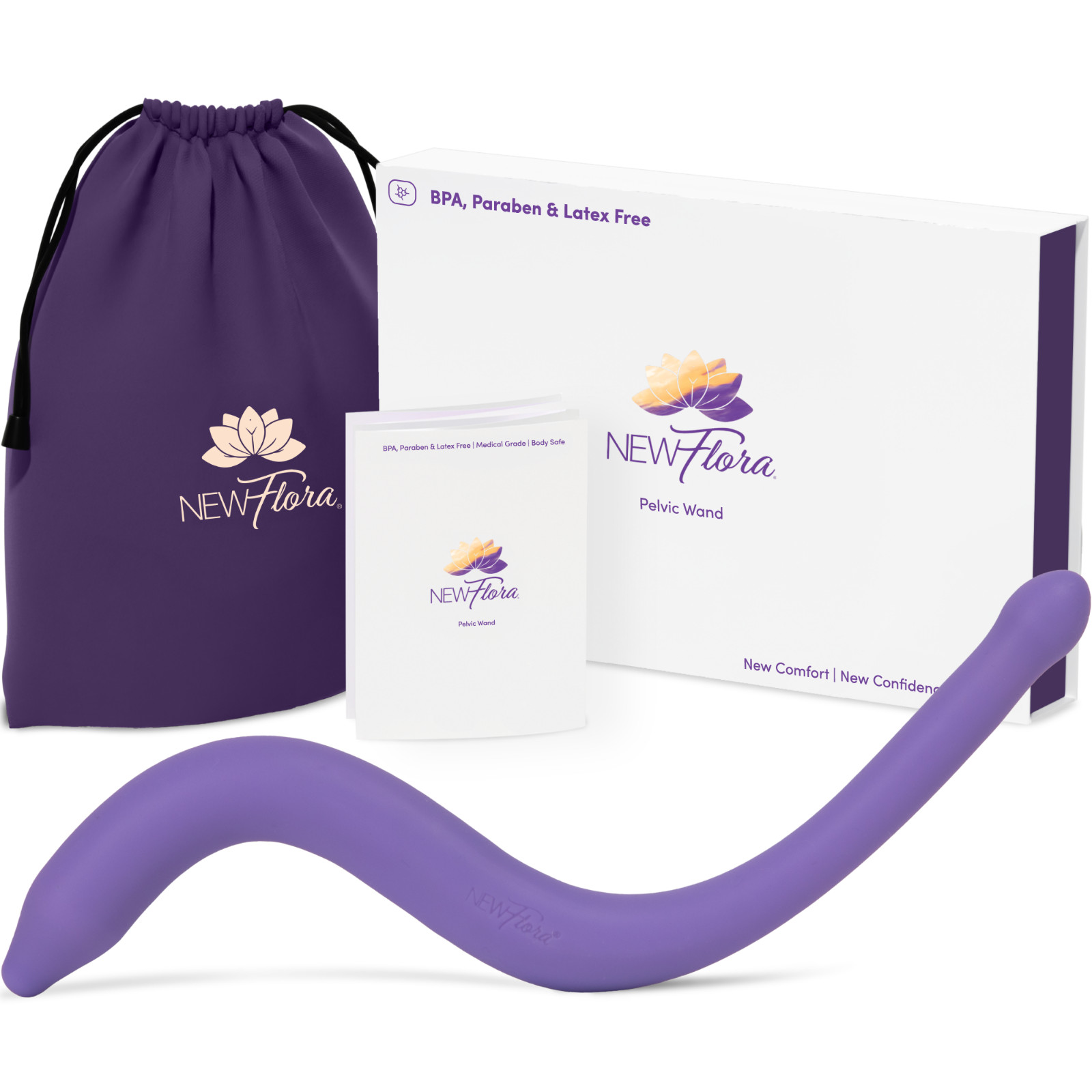 NewFlora Pelvic Wand Perineal Massage Wand Trigger Point & Tender Point Release