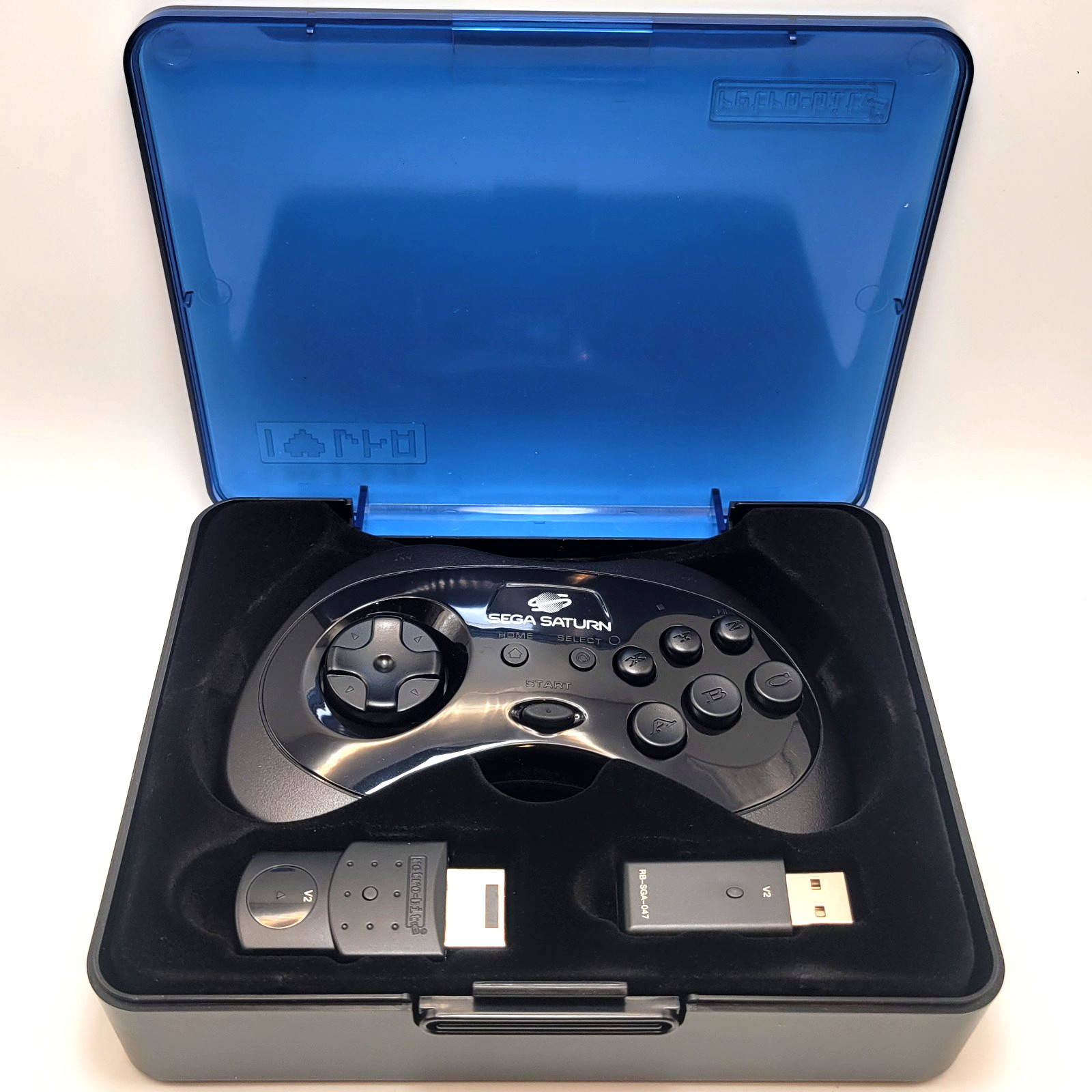 Retro-Bit 2.4GHz V2 Wireless Controller 8-Button Sega Saturn Mini - Black