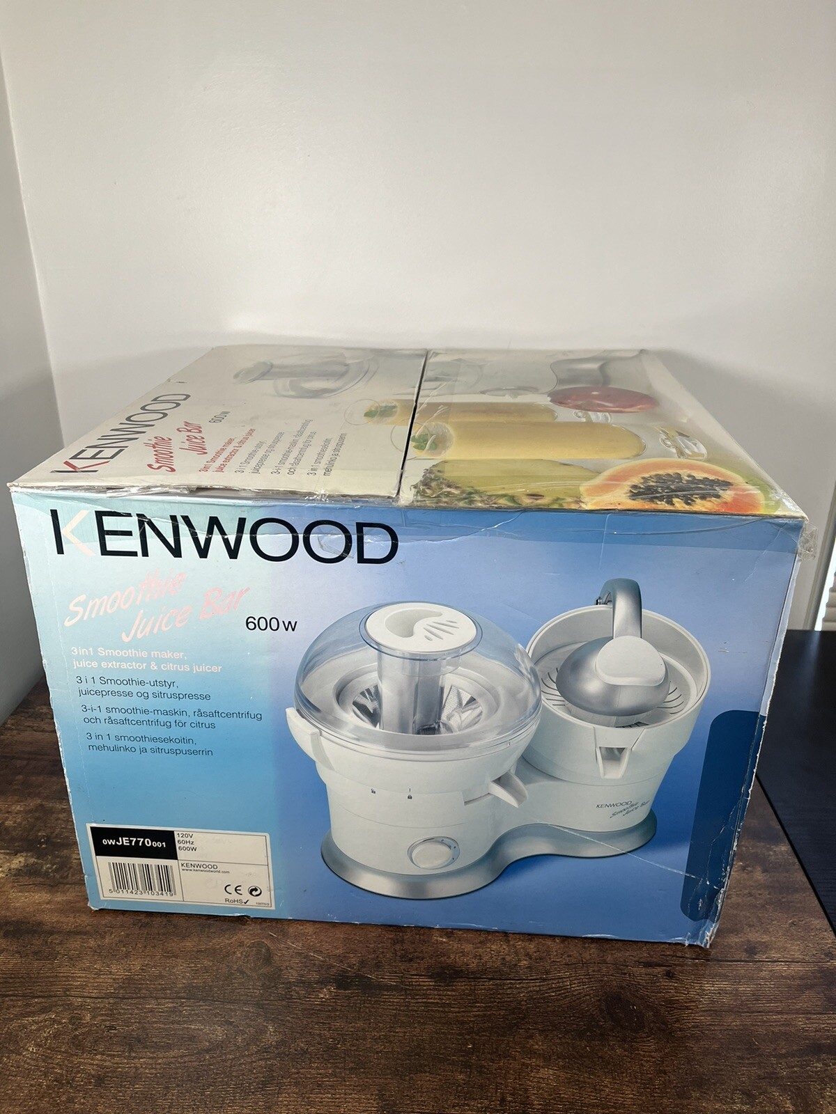 Vintage Kenwood JE770 Smoothie Juice Bar, Juicer & Citrus Press 600W  New
