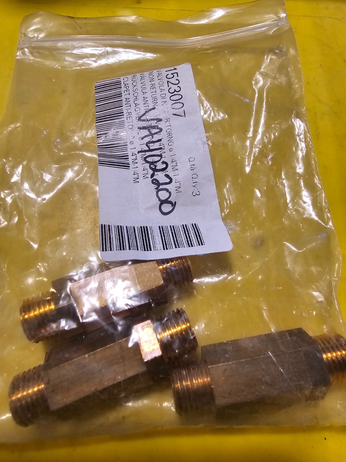 NON-RETURN VALVE ø 1/4"M-1/4"M