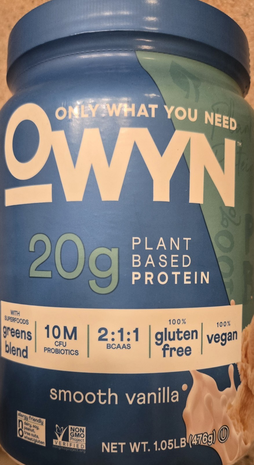Owyn PLANT BASED PROTEIN 1lb (14 Servings) Natural Smooth Vanilla BEST BY 12/26