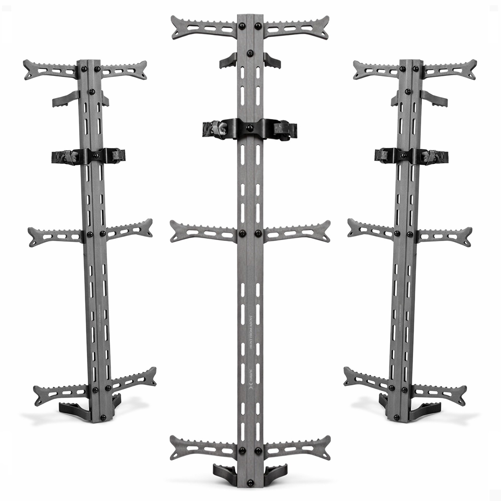 Hawk Helium Hunting Treestand Climbing Stick w/ Fold Up Steps, 3 Pack (Open Box)