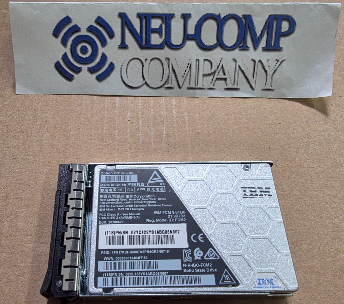 IBM 2076-ADS6 9848-AHS6 2078-AES6 9.6TB NVMe FCM2 Flash Drive 02YC417 03GH470