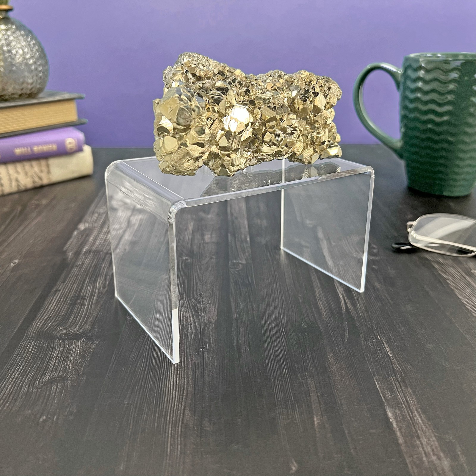 Plymor Clear Acrylic Rectangular Display Riser, 3" H x 4.5" W x 3" D
