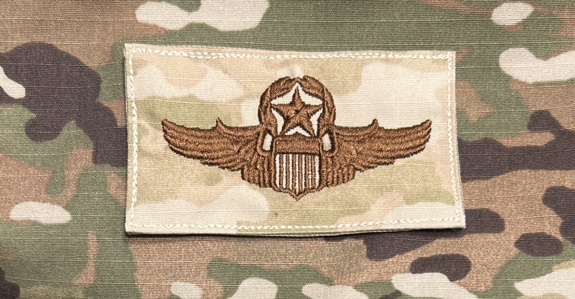US Air Force Command Pilot Badge OCP w/ Hook Master 2 X 3.5 USAF